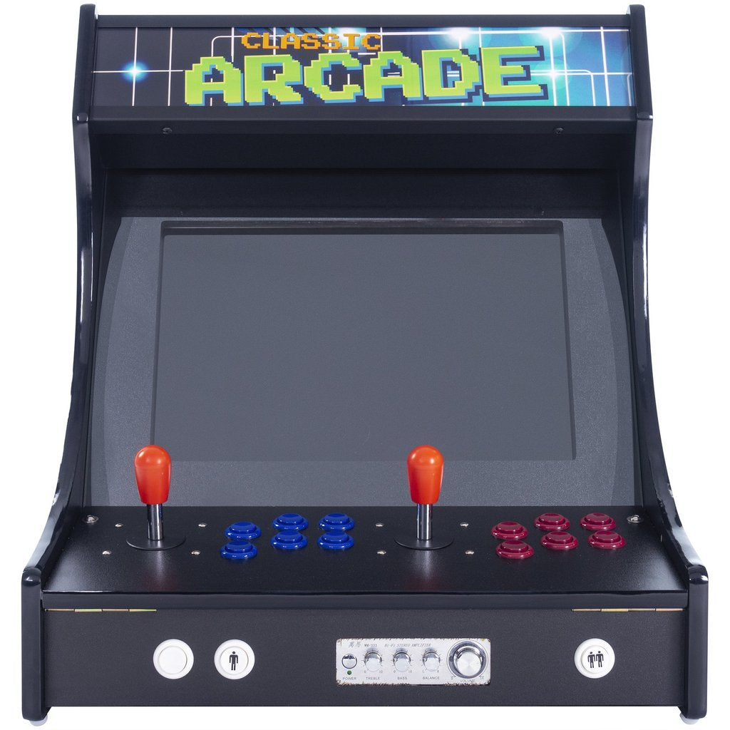 Way Back Arcades Mini Upright Bartop Arcade | 2 Player | 22" LCD Screen | 3000 Classic Games